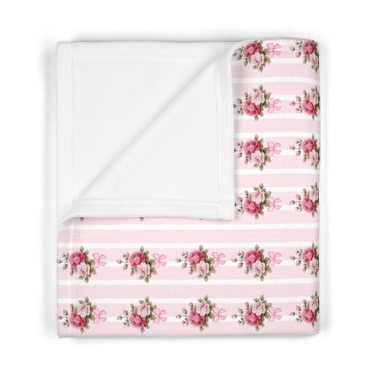 Daughter of the Most High King - Shabby Chic Pink 30"x40" Fleece Baby Blanket