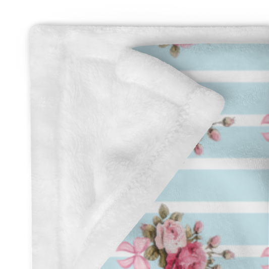 Daughter of the Most High King - Shabby Chic Blue 60"x80" Throw Blanket