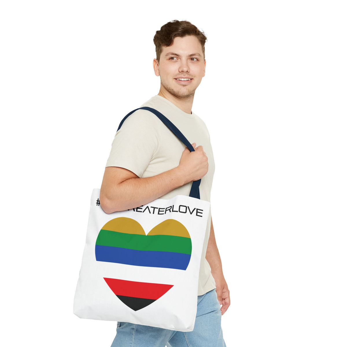 #NOGREATERLOVE Heart - Tote Bag