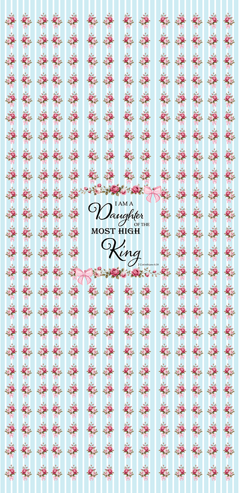 Daughter of the Most High King - Shabby Chic Blue Pilates Mat