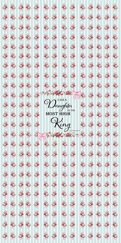 Daughter of the Most High King - Shabby Chic Green Pilates Mat