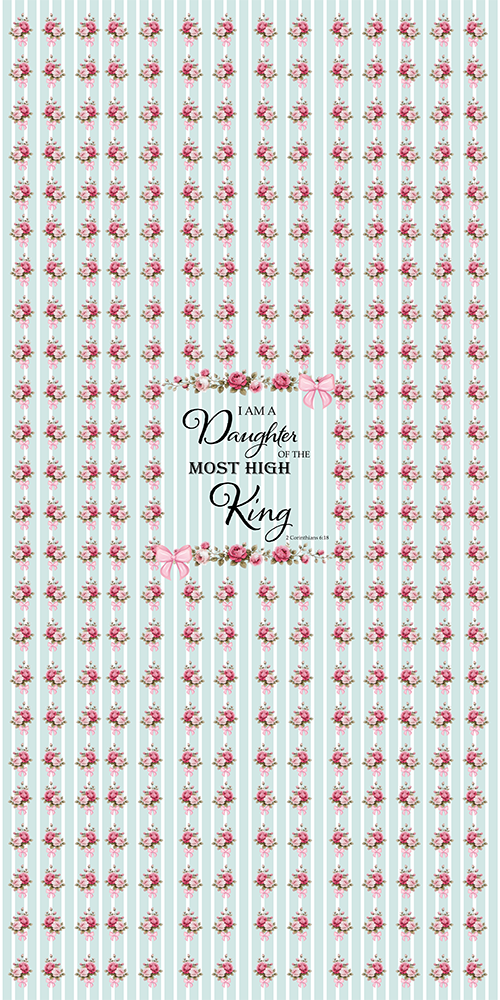 Daughter of the Most High King - Shabby Chic Green Pilates Mat